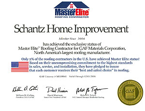 master elite certified residential roofing contractor